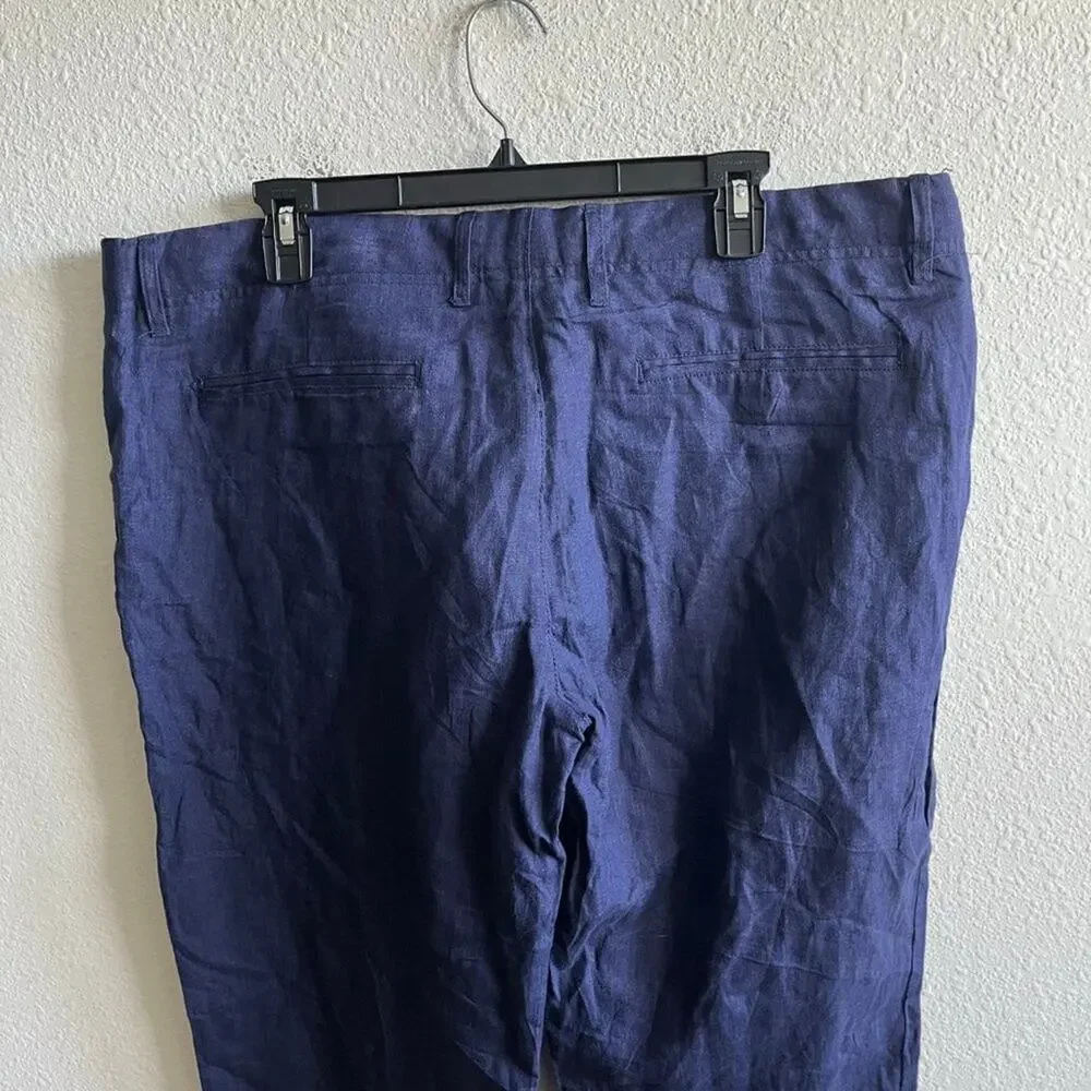 NWT Zara Men's Blue Linen Pants Size XXL Style 0706/433/01